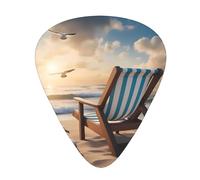 Sottili, medi e pesanti, 12 plettri per chitarra, bellissimi plettri per chitarra blu cielo e mare, resistenti all'usura, adatti per chitarra, basso, chitarra elettrica, ukulele,