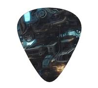 Sottili, medi e pesanti, 12 plettri per chitarra, Future Robot resistenti all'usura, adatti per chitarra, basso, chitarra elettrica, ukulele,