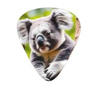 Sottili, medi e pesanti, 12 plettri per chitarra, Happy Cute koala, resistenti all'usura, adatti per chitarra, basso, chitarra elettrica, ukulele,