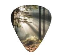 Sottili, medi e pesanti, 12 plettri per chitarra Light in the Forest, resistenti all'usura, adatti per chitarra, basso, chitarra elettrica, ukulele,