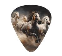 Sottili, medi e pesanti, 12 plettri per chitarra Running of the Horses resistenti all'usura, adatti per chitarra, basso, chitarra elettrica, ukulele,