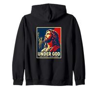 sotto Dio 250 Anni 1776 2026 Christian USA Felpa con Cappuccio