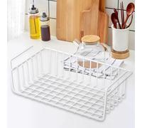 Sotto il ripiano in filo metallico, portaoggetti in metallo per armadio