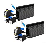 Sotto la gestione dei cavi USB rack per grandi organizzazioni 40 cm organizzatore cavi in plastica con capacità di alimentazione per scrivania filo dati cabina (nero)