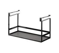 Sotto-Mensola Organizer Armadio Mensola Condimento Portabottiglie Armadio Cesto portaoggetti Accessori da Cucina Nero