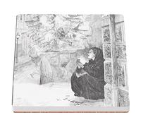 sotto vetro ceramico - Le piccole fiammiferaie Le fiabe di Andersen Vecchia illustrazione - 1 unità (100 x 100 mm)