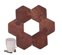 Sottobicchiere a forma di con elegante tappetino isolante per teiere | Sottobicchiere in legno per familiari, amici, colleghi, compleanno, Capodanno, Natale, Pasqua