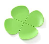 Sottobicchiere a forma di fiore, tappetino isolante, in silicone, tappetino da caffè, tappetino antiscivolo (verde) pratico e professionale