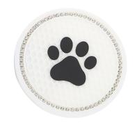 Sottobicchiere Auto in Pvc Bianco a Zampa di Gatto