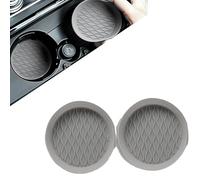 Sottobicchiere Auto per SsangYong Torres (J100 2022-2025 2026),Antiscivolo Silicone Accessori Interni Auto,Tappetino Per Portabicchieri Impermeabile Resistente Al Calore,2 Pezzi,Grey