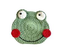 Sottobicchiere bevande all'uncinetto, simpatico sottobicchiere da tavolo, sottobicchieres lavorato maglia 3,94 pollici a forma animale, morbido tappeto per tazas in poliestere, sottobicchieri tazas