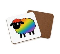 Sottobicchiere Cartone Arcobaleno Pecora Gift Base 9x9cm Hardboard LGBTQ