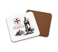 Sottobicchiere Castello Cavalieri Templari Cavaliere Crociato Medievale 9x9cm