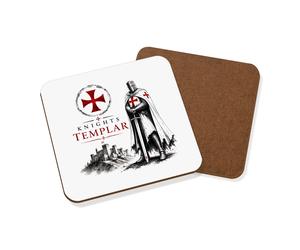 Sottobicchiere Castello Cavalieri Templari Cavaliere Crociato Medievale 9x9cm