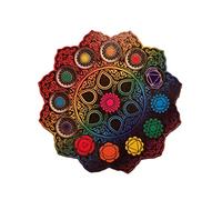 Sottobicchiere colorato con 7 chakra, 9,5 cm di diametro