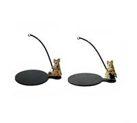 Sottobicchiere con Separatore per Bustine di Tè Design | Set da 2 , dimensioni 17.5x16.5cm, colore nero elegante, per ideale per tavoli moderni, resistenza duratura