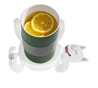 Sottobicchiere con stampa 3D a forma di gatto, simpatici sottobicchieri artistici creativi, porta bevande divertenti per caffè, birra e vino, regalo per gli amanti dei gatti, decorazione per feste e
