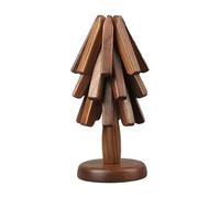 Sottobicchiere di protezione da tavolo con statua, a forma di albero, creativo,