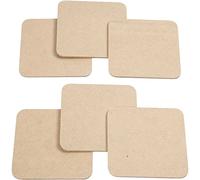 Sottobicchiere, dimensioni 10 x 10 cm, spessore 3 cm, MDF, 6 pezzi