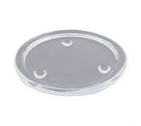 Sottobicchiere e portacandele in vetro trasparente per esporre candele stabili e posizionare bevande in salotti o sale da pranzo (L)