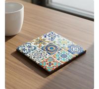 Sottobicchiere In Ceramica Con Motivo Mari Del Sud, Sottobicchiere Con Tazza Da