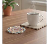 Sottobicchiere In Ceramica Con Motivo Mari Del Sud, Sottobicchiere Con Tazza Da