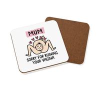 Sottobicchiere In Legno Rigido Hardboard 9x9cm Gift Base Festa Della Mamma