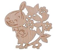 Sottobicchiere in legno Yamaka Shoten Moomin Florit con Little My Design MM96...