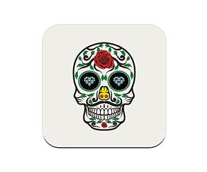 Sottobicchiere in sughero - Crane Muerte Messico Halloween Mexico Scheletro - 1 unità (95 x 95 mm)