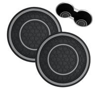 Sottobicchiere per auto, compatibile con portabicchieri | Set di 2 protezioni per auto antiscivolo, assorbente, lavabile, per guida, viaggi, tutto il terreno, viaggi giornalieri e giovani