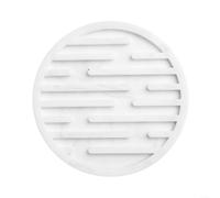 Sottobicchiere rotondo in silicone per tazze da caffè e tè, tappetino resistente al calore con drenaggio dell'acqua e design a prova di fuoriuscite per proteggere le superfici del tavolo (beige)