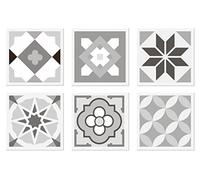 Sottobicchiere set da 6 pezzi, dimensioni 10 x 10 cm, con stampa originale morbida e morbida, spessore 2 mm, bianco