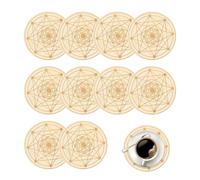 Sottobicchieri | 10 Pezzi Sottopiatto In Legno,Sottobicchieri Per Bevande Con Motivo Geometrico | Per Casa, Cucina, Sala Da Pranzo, Soggiorno, Bar, Inaugurazione Casa,