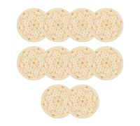 Sottobicchieri | 10 Pezzi Sottopiatto In Legno - Sottobicchieri Per Bevande Con Motivo Geometrico,per Tè Caffè Bar Regalo di Benvenuto Compleanno