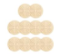 Sottobicchieri - 10 Pezzi Tovagliette In Legno Protezione Tavolo | Motivo Geometrico Per Bicchieri | Per Tè Caffè Casa Cucina Sala Da Pranzo Scrivania Soggiorno Bar Regalo Per La Nuova Casa