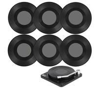 Sottobicchieri A Forma Di Disco Per Bevande - Set 6 Pezzi Divertenti Per Amanti Della Musica - Protezione Desktop Vintage Antiscivolo E Resistente Al Calore Per Casa Campeggio Cucina