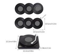 Sottobicchieri a Forma di Disco - Set 6 Pezzi Divertenti Per Amanti Della Musica,Tappetino Antiscivolo Resistente Calore Per Interni Matrimonio Regalo