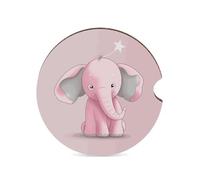 Sottobicchieri a forma di elefante, 6,6 cm, 1 pezzo, antiscivolo, universali, portabicchieri per auto, set di accessori per interni dell'auto, unisex
