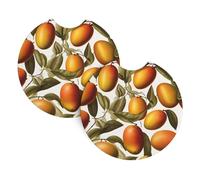 Sottobicchieri a forma di mango dorato, confezione da 2, universali da 6,9 cm, per uomini e donne