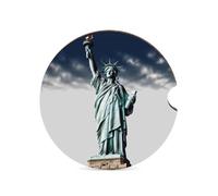 Sottobicchieri a forma di statua della libertà, 6,6 cm, 1 pezzo, antiscivolo, universali, portabicchieri per auto, set di accessori per interni dell'auto, unisex