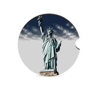 Sottobicchieri a forma di statua della libertà, 6,6 cm, 1 pezzo, antiscivolo, universali, portabicchieri per auto, set di accessori per interni dell'auto, unisex