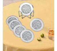 Sottobicchieri a specchio per bevande, decorazione per la casa, glitter bar,