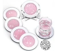 Sottobicchieri a specchio per bevande, decorazione per la casa, glitter bar,