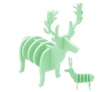 Sottobicchieri animali - Set di sottobicchieri in silicone a forma di alce 3X | Assorbente l'umidità, decorazioni per la tavola degli animali, divertente tappetino per tazza di caffè per bevande calde