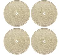 Sottobicchieri Artigianali in poliestere | Set da 4 Pezzi Unici Lavabili | Lavorati a mano | Eleganti e Resistenti per Tazze, Bicchieri e Bottiglie | 12 cm | Spessore 5 mm | Berbrand Colore Sabbia