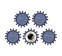 Sottobicchieri assorbenti in cotone e poliestere, set da 5 pezzi, resistenti al calore, decorazione da scrivania, stile bohémien, sottobicchieri multifunzionali per casa, soggiorno, camera da