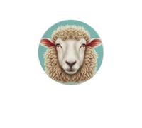 Sottobicchieri assorbenti per bevande con animali retrò a forma di testa di pecora Sottobicchiere rotondo in farina e da 4 pollici Set di 4 sottobicchieri riutilizzabili per tazze