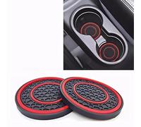 Sottobicchieri Auto Per Lancia Musa, Sottobicchieri Per Portabicchieri Porta Bicchiere Tappetini Antiscivolo Accessori Interni Impermeabile Antiscivolo,B-Black+Red