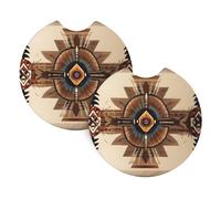 Sottobicchieri auto pittura nativa americana, confezione da 2 sottobicchieri universali per auto, accessori per interni auto, 2,7 pollici, e (circa 6,9 cm).