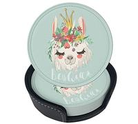 sottobicchieri bellissimi in pelle a forma di lama regina per bevande con supporto, set di sottobicchieri, per tazze da tavolo, per soggiorno, cucina, caffè, decorazioni
